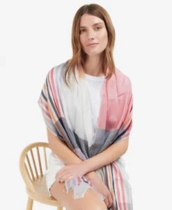 Barbour Women's Kendra Check Wrap -Arctery Clothing Shop barbour womens kendra check wrap 2