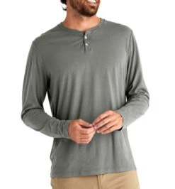 Free Fly Men's Bamboo Heritage Henley -Arctery Clothing Shop free fly mens bamboo heritage henley 3