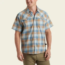 Howler Bros. M's Open Country Tech Shirt : Gates Plaid -Arctery Clothing Shop howler bros ms open country tech shirt gates plaid 1