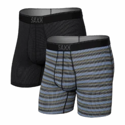 Saxx Men's Quest Quick Dry Mesh Boxer Brief With Fly 2PK