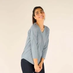 Sherpa Adventure Gear Women's Asha V-Neck 3/4 Sleeve Top -Arctery Clothing Shop sherpa adventure gear womens asha v neck 3 4 sleev 3