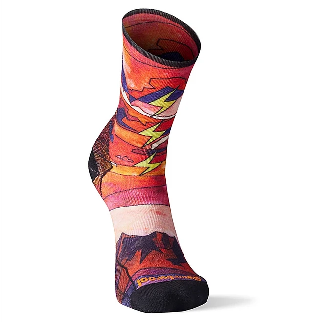 Smartwool Men's Athlete Edition Run Print Crew Socks 4 Smartwool Men's Athlete Edition Run Print Crew Socks - Image 2