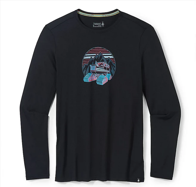 Smartwool Men's Snowcat Trek Long Sleeve Graphic Tee 3 Smartwool Men's Snowcat Trek Long Sleeve Graphic Tee