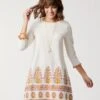 Spartina Island Fringe 3/4 Sleeve Dress -Arctery Clothing Shop spartina island fringe 3 4 sleeve dress