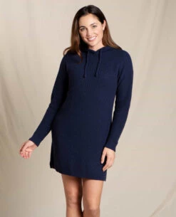 Toad & Co Women's Whidbey Hooded Sweater Dress -Arctery Clothing Shop toad co womens whidbey hooded sweater dress 2
